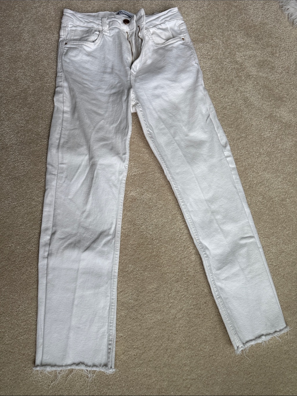 Zara White Skinny Jeans